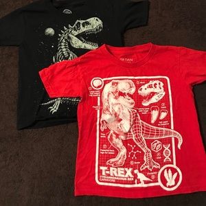 🦖 T-Rex Dinosaur Shirts. 2 5T boys shirts.